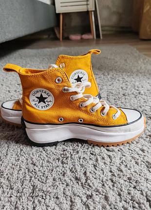 Кеди converse all star жовті тканинні 37.5 23-23,5 см устілка