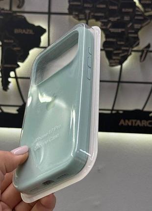 Чехол silicone case с микрофиброй для iphone 17 pro, чехол-накладка для айфон 17 pro (бирюзовый) 5