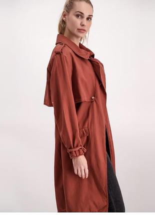 Стильний бавовняний тренч плащ mango (s-m) 2