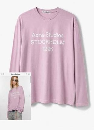 Лонг лонгслив acne studio stockholm рожевий відтінок