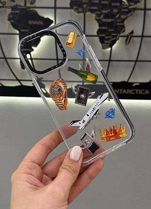 Чехол силиконовый на iphone 15 pro max с рисунком, полупрозрачный чехол-накладка на iphone 15 pro max с принтом