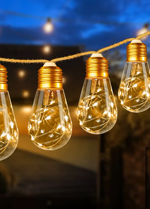 Уличная и домашняя светодиодная гирлянда-светильник sunlamp (8м + 2м) 220w
