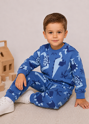 💙 брендовый детский костюм штаны + свитшот primark с динозаврами