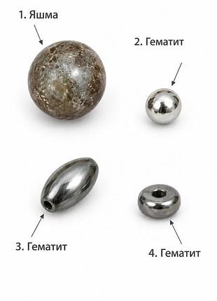 Браслет з яшми та гематиту 3