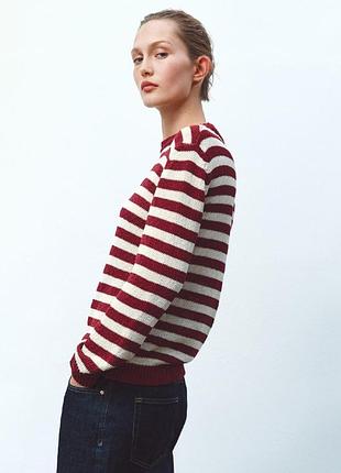 Смугастий светр zara 5