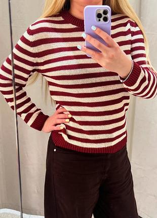 Смугастий светр zara 7