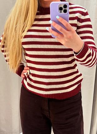 Смугастий светр zara 8