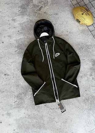 Чоловіча осіння водовідштовхуюча куртка-вітровка nike premium 🍂