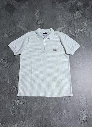 Поло hugo boss розмір m/l оригінал стан ідеал чоловіче світле з візерунком