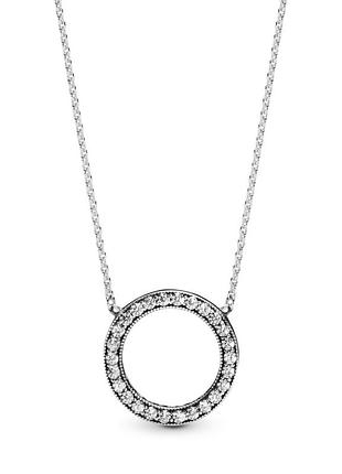 Ожерелье pandora "сияющий круг" 590514cz