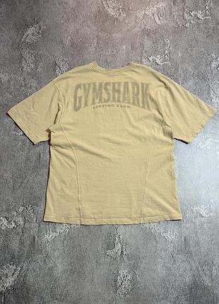 Спортивна футболка gymshark m oversized розмір оригінал стан ідеал чоловіча бежева
