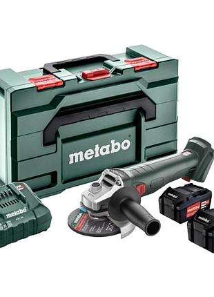 Акумуляторна кутова шліфувальна машина metabo w 18 7-125 для дисків 125 мм 8500 об/хв (602371510)