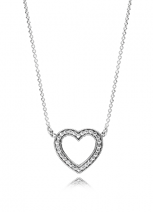 Серебряное колье "любящие сердца" 590534cz