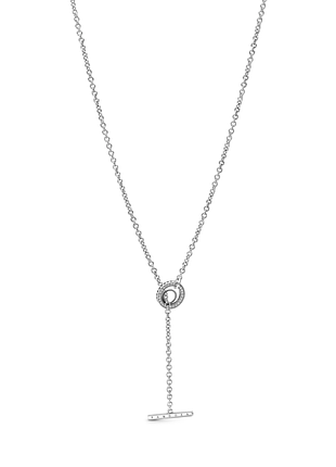 Серебряное ожерелье pandora с t-подвеской 399050c01