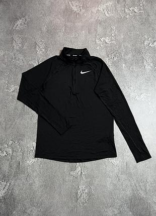 Спортивна кофта nike розмір s/m оригінал стан ідеал чорна лонгслів з замочком