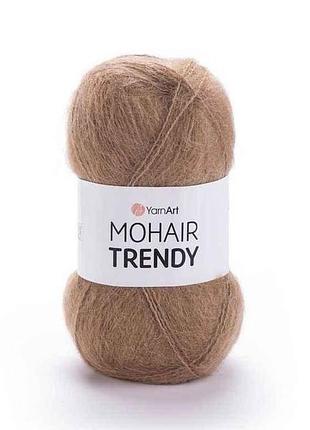 Пряжа mohair trendy бежевий 50% мохер 50% акрил 220м 100г 5шт/уп 116 тм yarnart