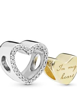 Шарм pandora "в моем сердце" 767606cz 4