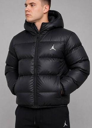 Пуховик зимовий чоловічий чорний jordan! пуховик зимний мужской jordan jumpman! куртка пуховик мужской jordan! куртка зимова чоловіча! размеры xs-xl!