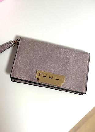 Елегантний жіночий клатч zac zac posen earthette wristlet рожевий в блискітки