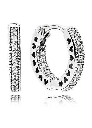 Срібні сережки "серця " 296317cz