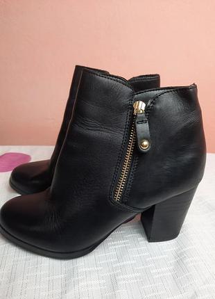 Женские кожаные ботинки aldo, блоничный каблук, черные, размер 37