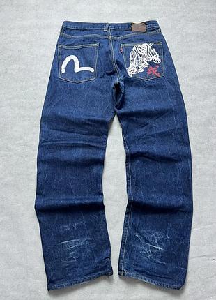 Vintage винтажные джинсы evisu эвису big tiger logo japan style size 36