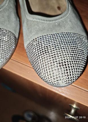 Балетки р 39-40 габор кожа с стразами уст 26.5-27 см 2