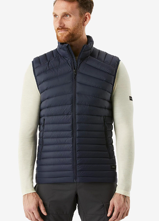 Микропуховая жилетка forclaz down jacket for men hiking - down for warmth