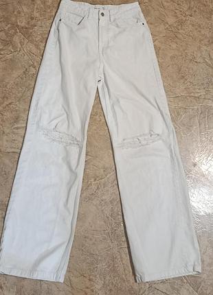 Білі джинси wide leg, р. 36.