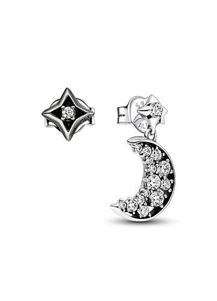 Срібні сережки pandora "півмісяць і зірка" 292782c01
