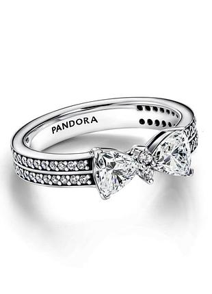 Кольцо pandora "искрящийся бант" 193553c01 2