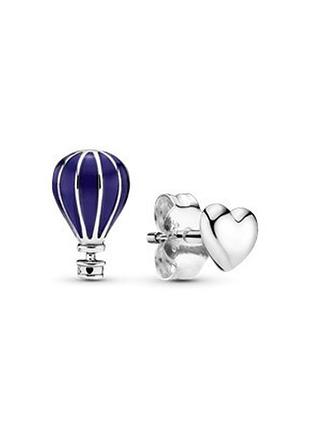 Серебряные серьги «воздушный шар и сердце» 298058en195