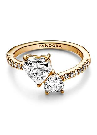 Кольцо pandora "два сердца" 161198c01 2