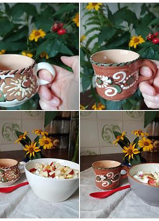 Пара керамических чашек / чашка для эспрессо и капучино