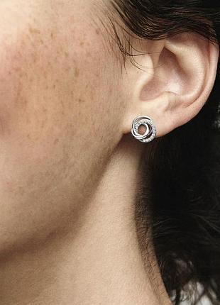 Серьги pandora "семья всегда" 291076c01 2