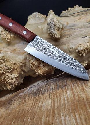 Кований кухонний ніж santoku 18 см зі сталі 5cr15mov