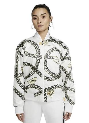 Бомбер куртка жіноча nike synthetic fill icon clash white