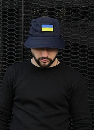 Панама синяя с флагом ua
