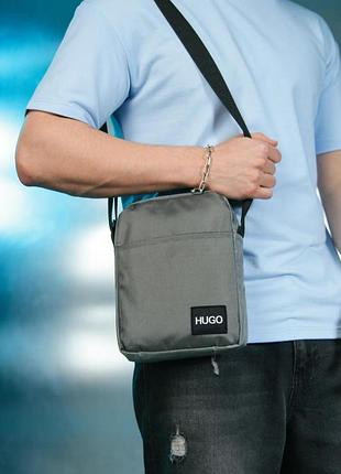 Борсетка hugo boss 1000d серая #