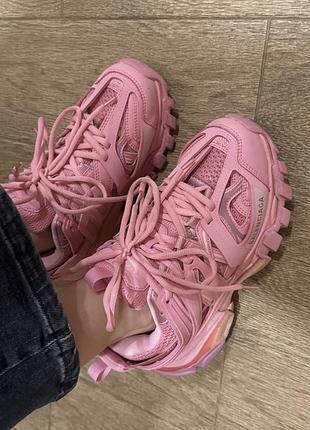 Кросівки жіночі balenciaga track рожеві
