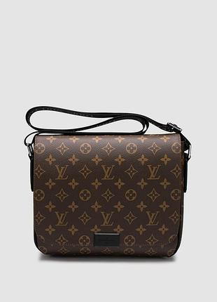 🦁 louis vuitton district pm monogram macassar canvas brown