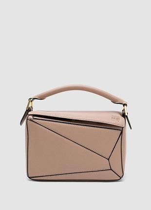 💎 loewe small puzzle bag in classic calfskin beige