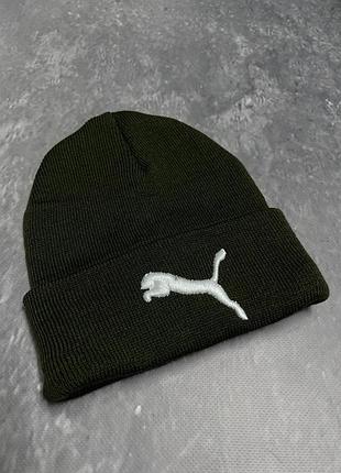 Шапка з додаванням вовни puma хакі