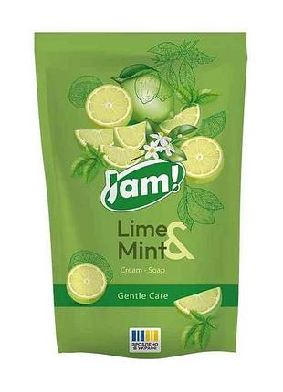 Крем-мило рідке 300мл дой-пак lime mint з гліцерином тм jam