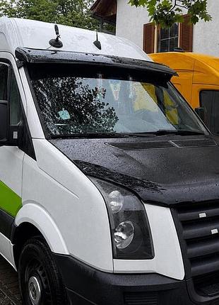 Козырек на лобовое стекло v-4 (черный глянец, 5мм) для volkswagen crafter 2006-2016 гг