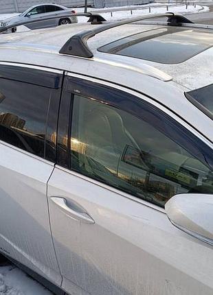 Багажник (поперечины) на интегрированные рейлинги oem (2 шт.) черный для lexus rx 2016-2022 гг