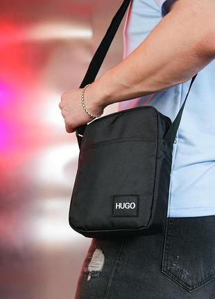Барсетка hugo boss 1000d чорна #