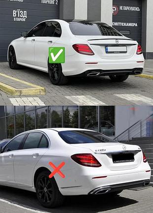 Задний диффузор с насадками e63-design silver (для amg/amg-line 2016-2020) для mercedes e-сlass w213 8