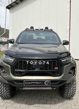 Дефлектор капота (2020-2026, eurocap) для toyota hilux 2015- рр