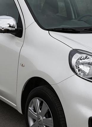 Накладки на зеркала (2 шт, abs) для nissan micra k13 2011-2016 гг